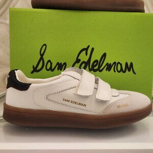 Sam Edelman "Talia" White/Black Leather Sneakers. NIB. Size 6.5